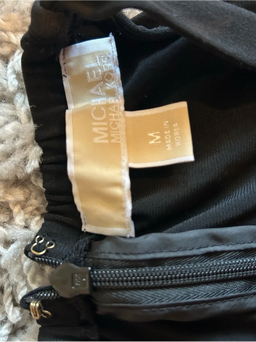 Michael Kors Black Halter Camisole with Gold Collar